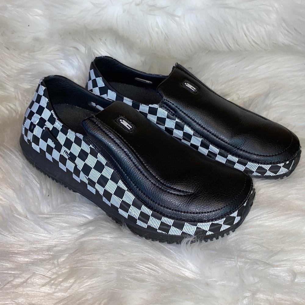 Mozo Sharkz Checkers Slip On Resistant Work Shoes